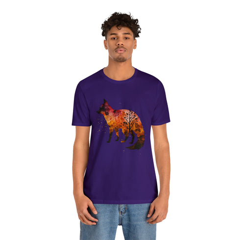 Autumn Fox Silhouette - Short Sleeve Tee